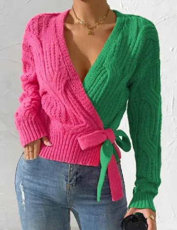 Cardigan SHEIN, roz/verde Roz