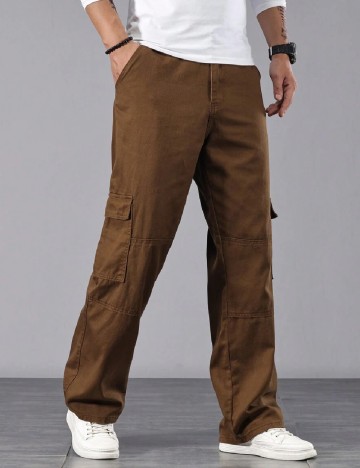 Pantaloni SHEIN, maro