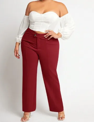 Pantaloni SHEIN CURVE, rosu Rosu