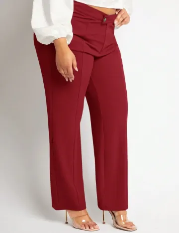 Pantaloni SHEIN CURVE, rosu Rosu