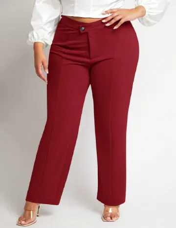 Pantaloni SHEIN CURVE, rosu Rosu