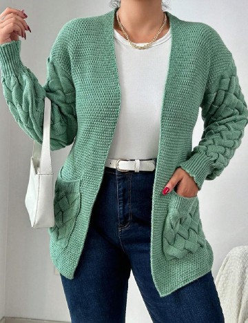 Cardigan SHEIN CURVE, verde