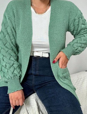 Cardigan SHEIN CURVE, verde