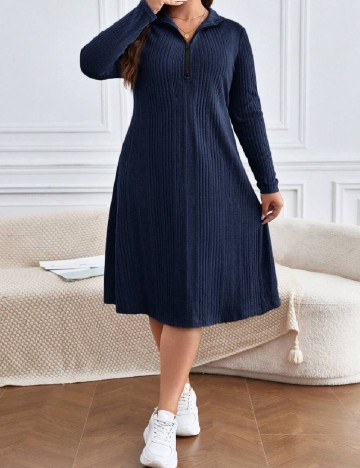 Rochie medie SHEIN CURVE, bleumarin