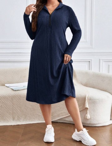 Rochie medie SHEIN CURVE, bleumarin