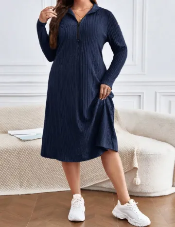 Rochie medie SHEIN CURVE, bleumarin Albastru