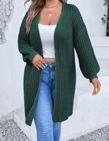 Cardigan SHEIN CURVE, verde