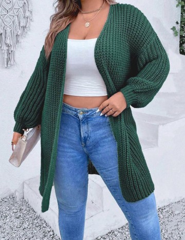 Cardigan SHEIN CURVE, verde