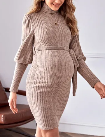 Rochie scurta SHEIN Maternity, roz pudra Roz