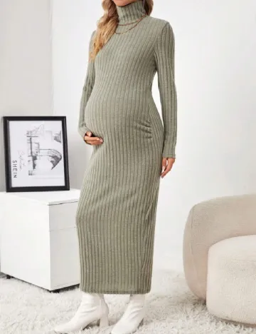 Rochie lunga SHEIN Maternity, verde Verde