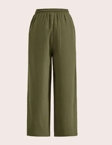 Pantaloni SHEIN CURVE, verde Verde