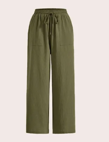 Pantaloni SHEIN CURVE, verde Verde