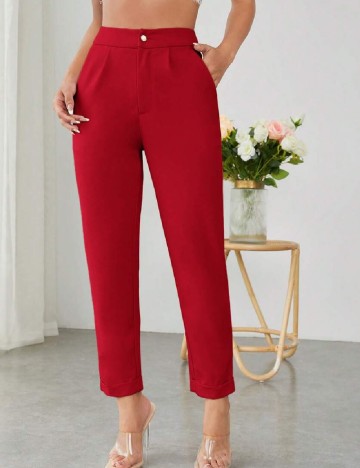 Pantaloni SHEIN, rosu