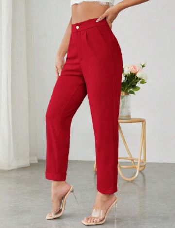 Pantaloni SHEIN, rosu