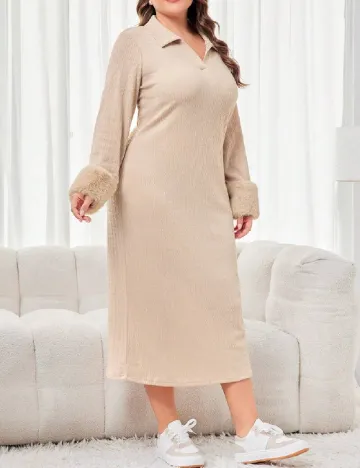 Rochie medie SHEIN CURVE, crem Crem