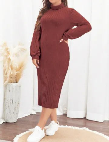 Rochie medie SHEIN CURVE, roz pudra inchis Roz