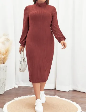 Rochie medie SHEIN CURVE, roz pudra inchis Roz