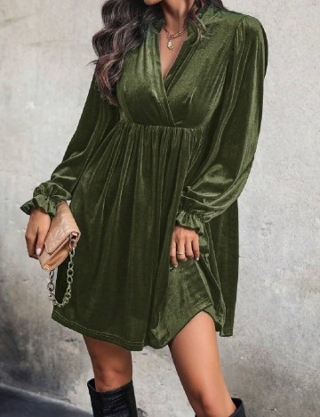 Rochie scurta SHEIN, verde