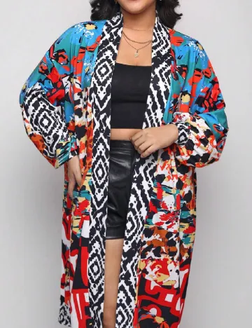 Kimono SHEIN CURVE, mix culori Mix culori