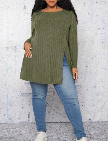 Bluza SHEIN CURVE, verde