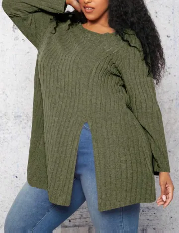 Bluza SHEIN CURVE, verde Verde