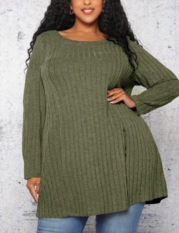 Bluza SHEIN CURVE, verde