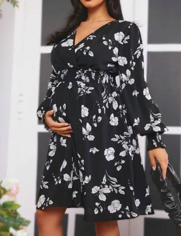 Rochie scurta SHEIN Maternity, negru