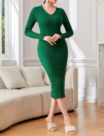 Rochie medie SHEIN, verde