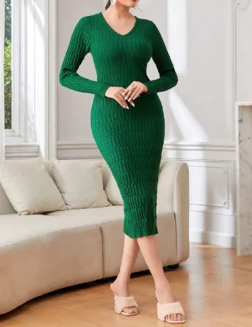 Rochie medie SHEIN, verde Verde