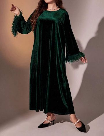 Rochie lunga SHEIN CURVE, verde