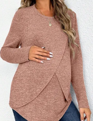 Bluza SHEIN Maternity, roz pudra Roz