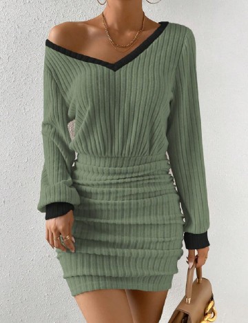 Rochie scurta SHEIN, verde