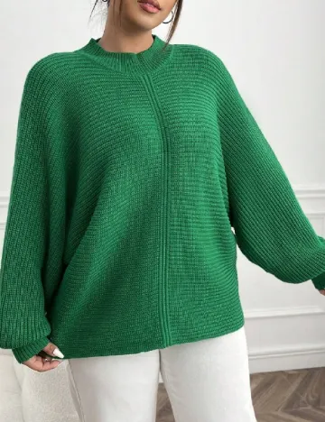 Pulover SHEIN CURVE, verde Verde