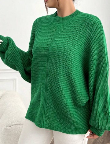 Pulover SHEIN CURVE, verde