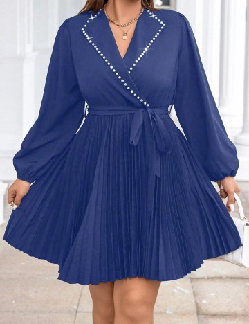 Rochie scurta SHEIN CURVE, bleumarin