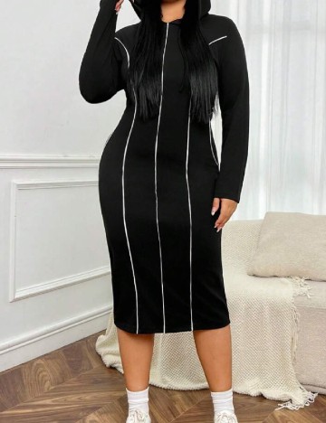 Rochie medie SHEIN CURVE, negru