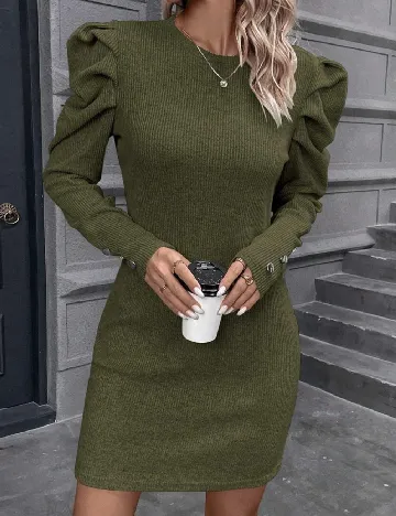 Rochie scurta SHEIN, verde Verde