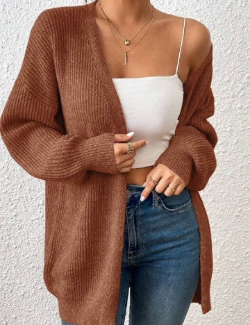 Cardigan SHEIN, maro