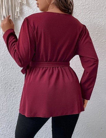 Bluza SHEIN CURVE, grena