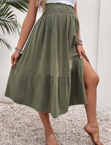 Fusta SHEIN Maternity, verde