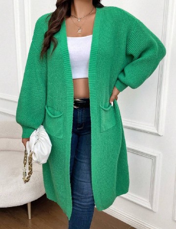 Cardigan SHEIN CURVE, verde