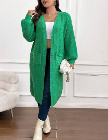 Cardigan SHEIN CURVE, verde