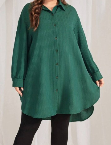 Camasa SHEIN CURVE, verde