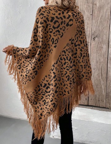 Poncho SHEIN, animal print