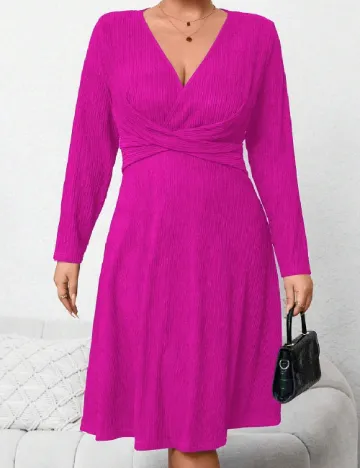 Rochie medie SHEIN CURVE, roz Roz