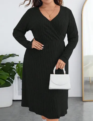 Rochie medie SHEIN CURVE, negru Negru