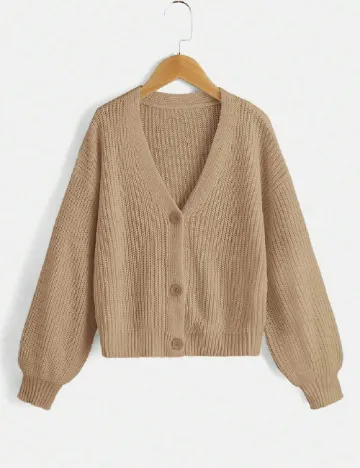 Cardigan Shein Kids, maro deschis Maro