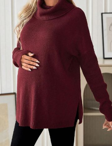 Bluza SHEIN Maternity, visiniu