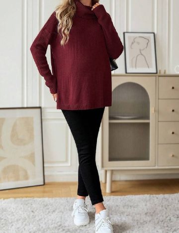 Bluza SHEIN Maternity, visiniu