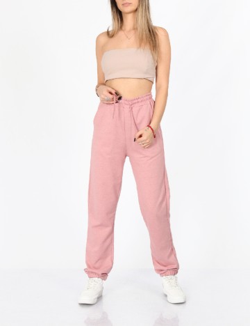 Pantaloni SHEIN, roz pudra